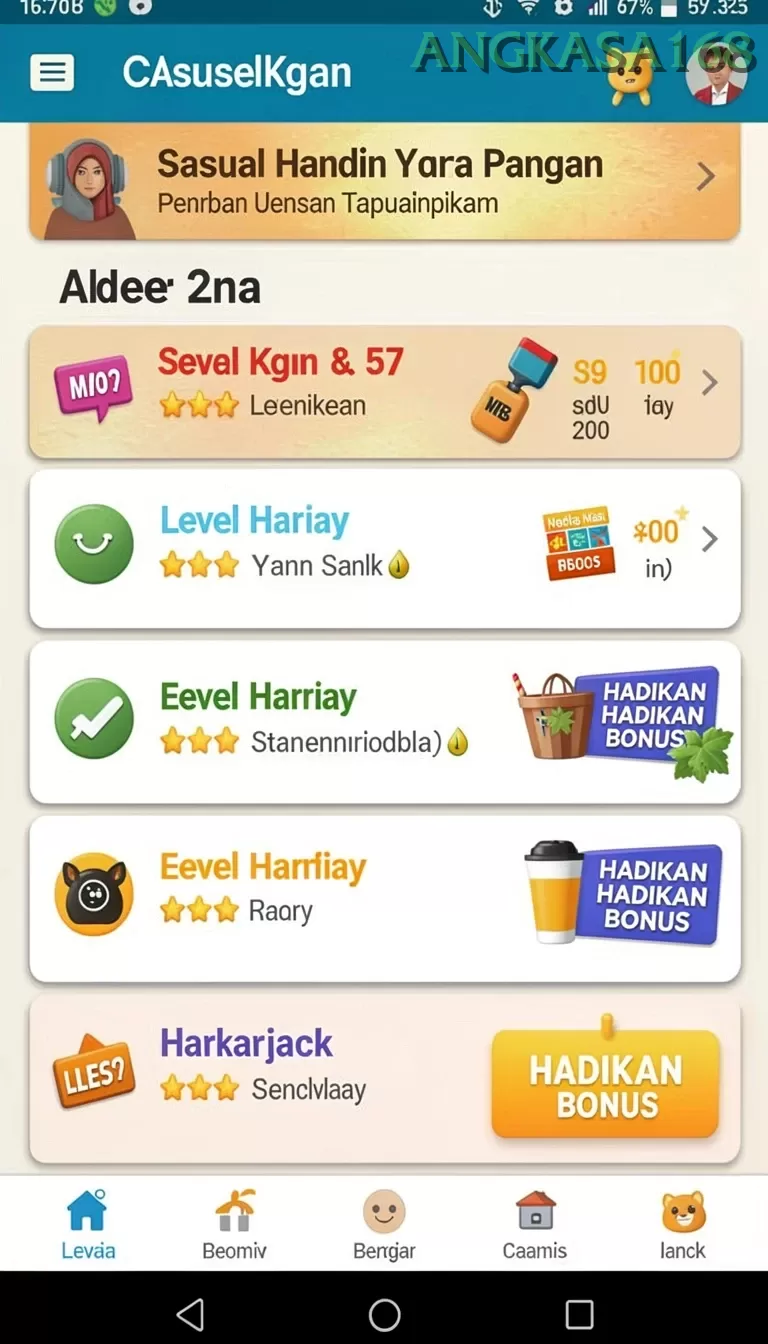 Cuplikan layar SS88BET — menu navigasi